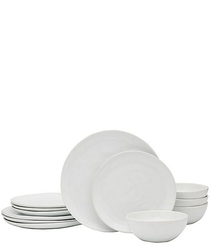 Fitz and Floyd Everyday White Organic 12-Piece Dinnerware Set