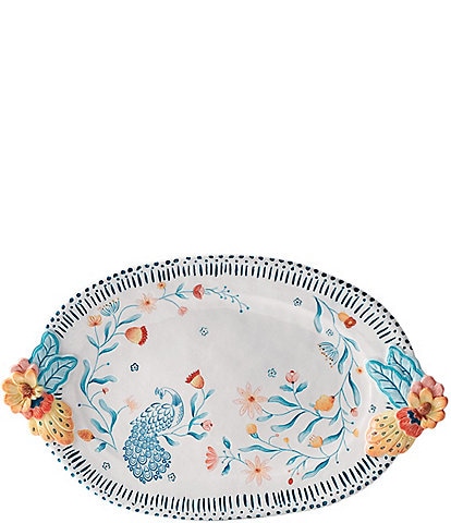 Fitz and Floyd Gracie Oval Platter With Handles, 19#double;