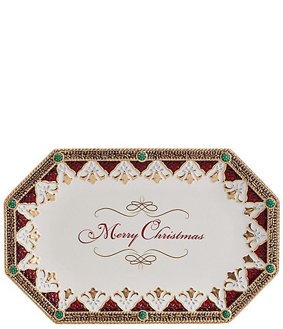 Fitz and Floyd Noel Holiday Sentiment Tray