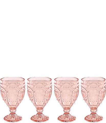 Fitz and Floyd Red Trestle Goblets, Set of 4