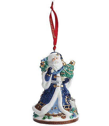 Fitz and Floyd Renaissance Blue Collection Bell Ornament