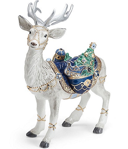 Fitz and Floyd Renaissance Blue Collection Deer Figurine