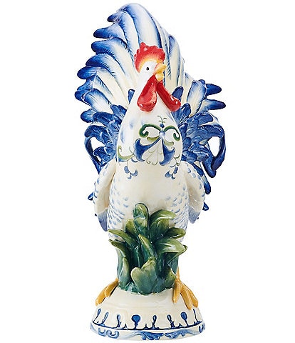 Fitz And Floyd Sicily Blue Rooster Figurine