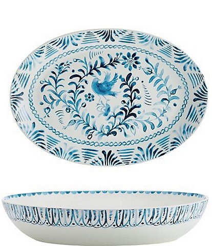Fitz and Floyd Sicily Oval Serving Bowl and Serving Platter