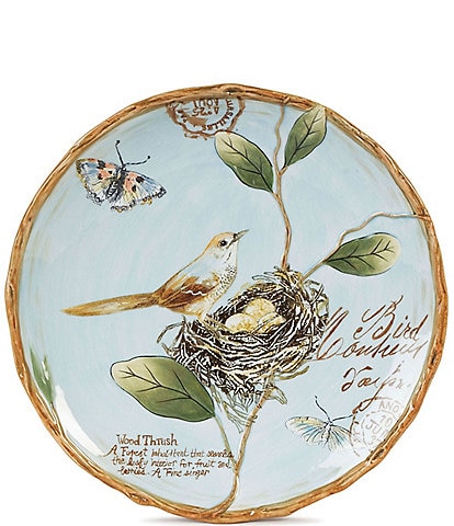 Fitz and Floyd Toulouse Bird Accent Plates, Set of 4