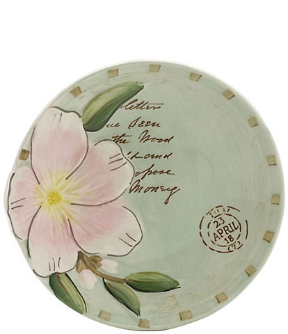 Fitz and Floyd Toulouse Floral Appetizer Plates, Set of 4