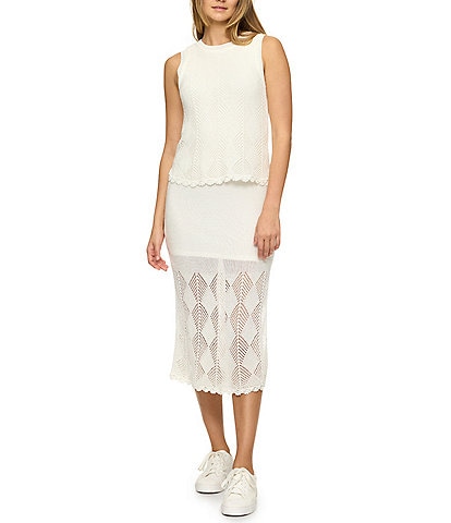 Flag and Anthem Addison Sleeveless Crochet Midi Dress