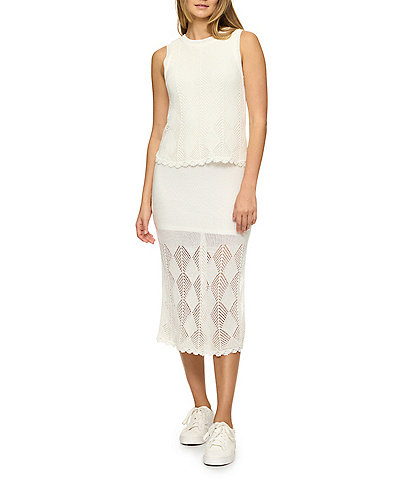 Flag and Anthem Addison Sleeveless Crochet Midi Dress