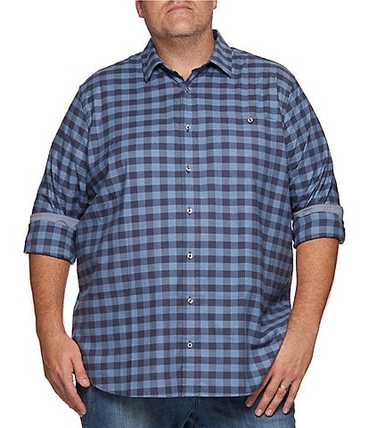 Flag And Anthem Big & Tall Vandemere Performance Stretch Gingham Long Sleeve Woven Shirt