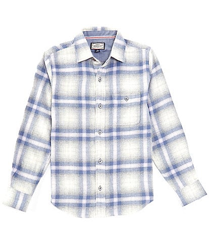 Flag and Anthem Big Boys 8-20 Long-Sleeve Huron Plaid Flannel Shirt