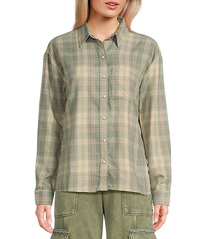 Flag and Anthem Eric Long Sleeve Plaid Woven Shirt