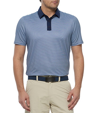 Flag and Anthem Farmingdale Mini-Stripe Short Sleeve Performance Polo Shirt