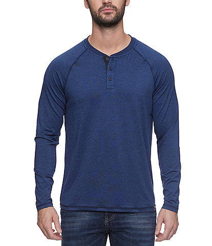 Flag and Anthem Hanover MadeFlex Recruit Performance Long Sleeve Solid Henley T-Shirt