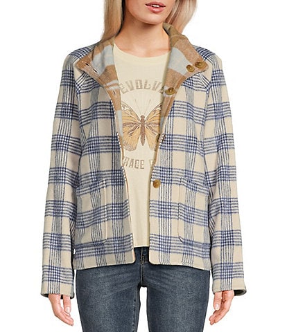 Flag and Anthem Katy Multi-Plaid Reversible Jacket