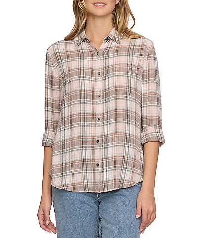 Flag and Anthem Leetonia Long Sleeve Plaid Oversized Woven Shirt