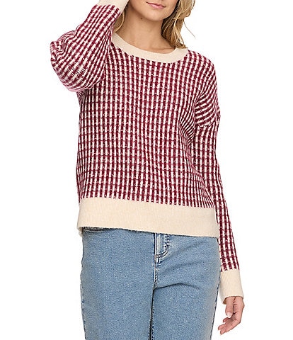 Flag and Anthem Long Sleeve Michie Two-Tone Wool-Blend Sweater