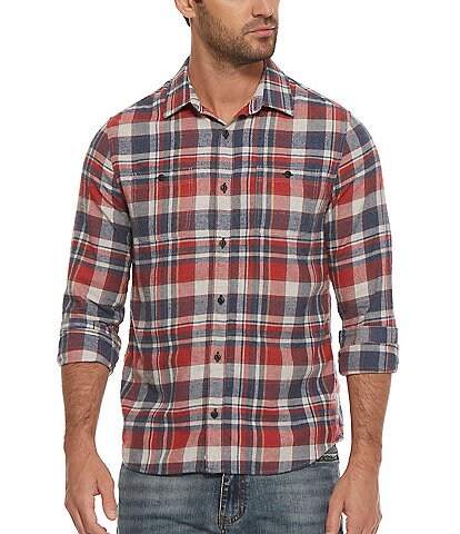 Flag and Anthem Long Sleeve Oakdale Plaid Flannel Shirt
