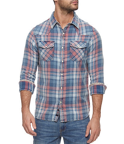 Flag and Anthem Long Sleeve Winchester Plaid Woven Western Shirt