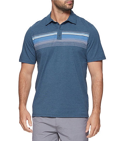 Flag and Anthem Lutherville Short Sleeve Chest Stripe Performance Polo Shirt