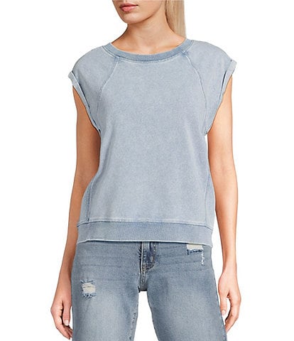 Flag and Anthem Nora Garment-Dyed French Terry Cap Sleeve Sweatshirt