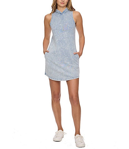 Flag and Anthem Shirley Sleeveless Hooded Mini Dress