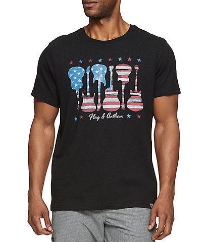 Flag and Anthem Short Sleeve Americana Guitar T-Shirt