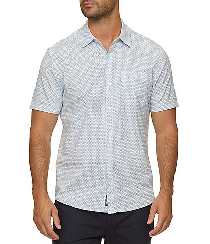 Flag And Anthem Short Sleeve Evanston Printed UPF Textured Performance Shirt