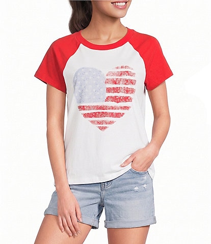 Flag and Anthem Short Sleeve Flag Raglan Tee