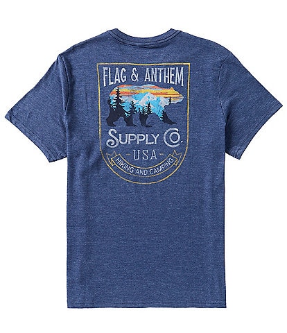 Flag and Anthem Short Sleeve Scenic Bear Graphic T-Shirt