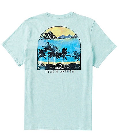 Flag and Anthem Short Sleeve Scenic Palm Graphic T-Shirt