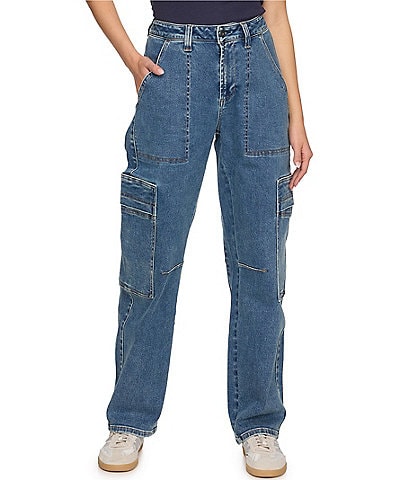 Flag and Anthem Tallulah Mid Rise Relaxed Fit Barrel Cargo Jeans