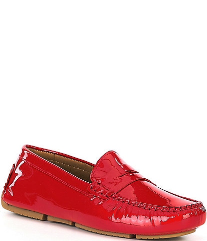 Flag LTD. Women's Morgan Patent Leather Penny Loafer Moccasins