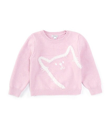 Flapdoodles Little Girls 2T-6X Kitty Intarsia Sweater