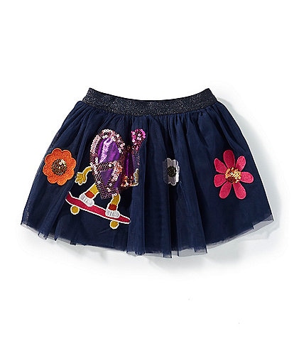 Flapdoodles Little Girls 2T-6X Mesh Metallic Tutu Skirt