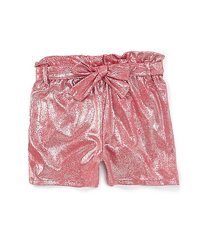 Flapdoodles Little Girls 2T-6X Metallic Crackled Foiled Print Shorts
