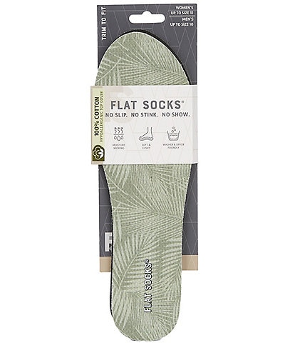 Flat Socks Eco Palm Print Cushioned Liners