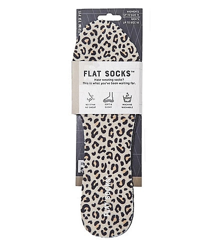 Flat Socks Leopard Print Cushioned Liners