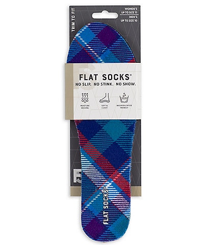 Flat Socks Plaid Cushioned Liners