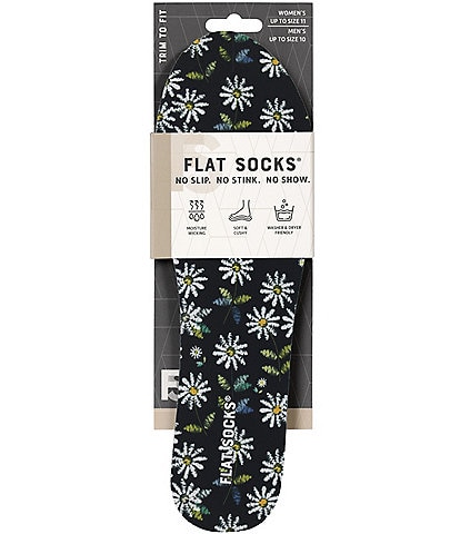 Flat Socks Women's Mesh Daisy Floral Cushioned Liners
