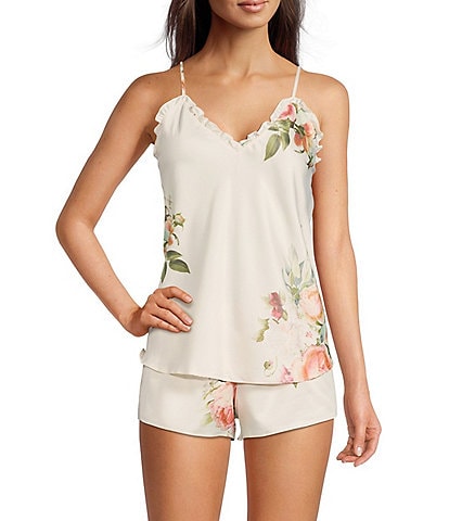 Details about   Hanky Panky Getting Ready Charmeuse Cami & Shorts Pajama Set Ivory Opt Size New 