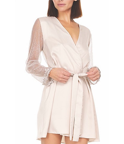 Flora Nikrooz Showstopper Lace Detail Wrap Robe