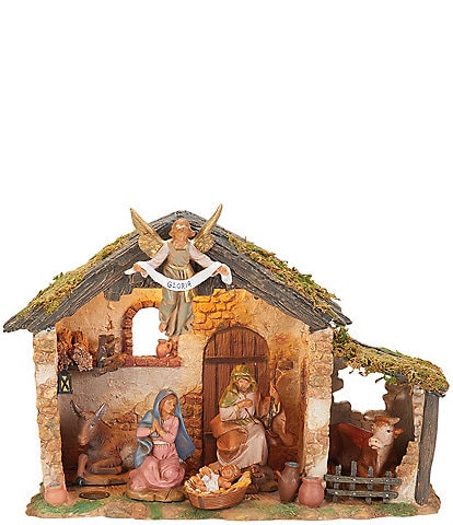 Fontanini 6-Piece Lighted Nativity Set with Resin Stable - 5#double; Scale