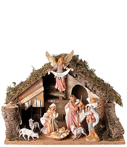 Fontanini 8-Piece Nativity Set with Italian Stable,7.5#double; Scale