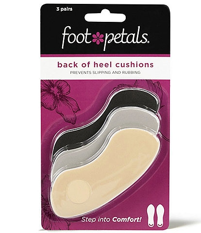 Foot Petals Back of Heel Cushions- Assorted Set of 3 Pairs