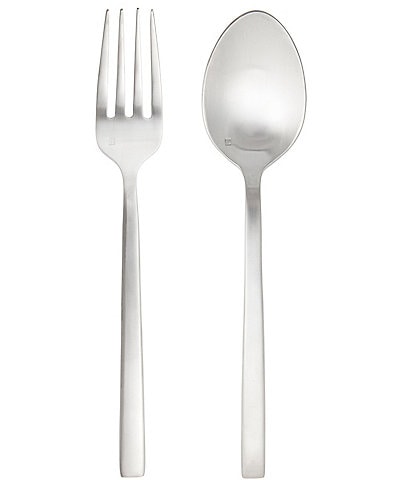 Fortessa Arezzo Brushed 2-Piece Stainless Steel Serve Set