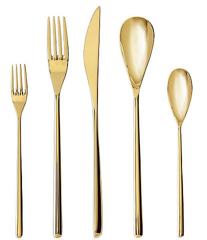 Fortessa Dragonfly Gold 20-Piece Stainless Steel Flatware Set