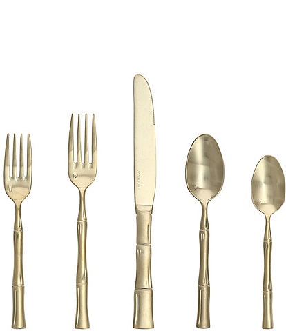 Fortessa Royal Pacific Brushed Champagne 5- Piece Stainless Steel Flatware Set