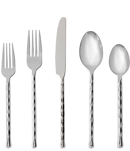 Fortessa Spindle 5-Piece Stainless Steel Flatware Set