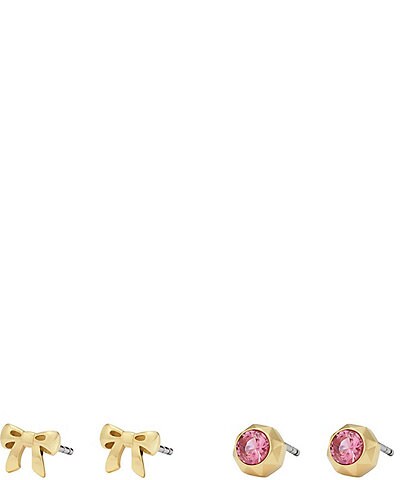 Fossil Barbie™ x Fossil Limited Edition Gold-Tone Stainless Steel Stud Earrings Set