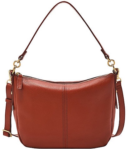 Fossil Jolie Zip Top Key Leather Crossbody Shoulder Bag